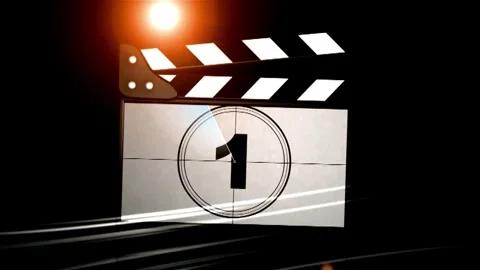Film clapperboard countdown Stock Footage 340757127