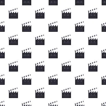 Film clapperboard seamless pattern for production background 스톡 일러스트