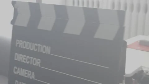 Film Clapperboard on Set Stock Footage 321761159