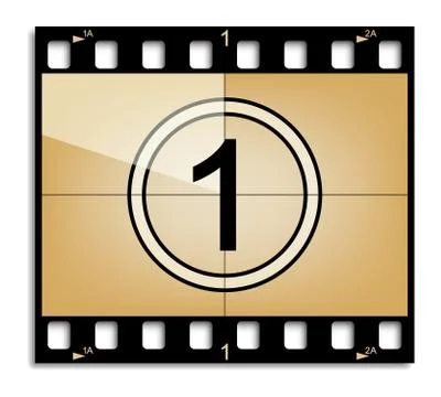Film countdown 1 Stock Illustration