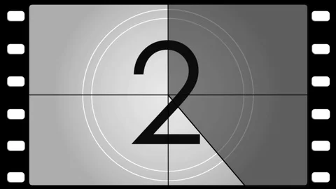 Film countdown from 3 to 1.  Stock Footage 128627692