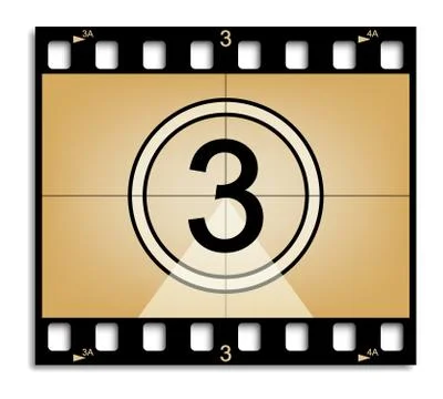 Film countdown 3 Stock Illustration