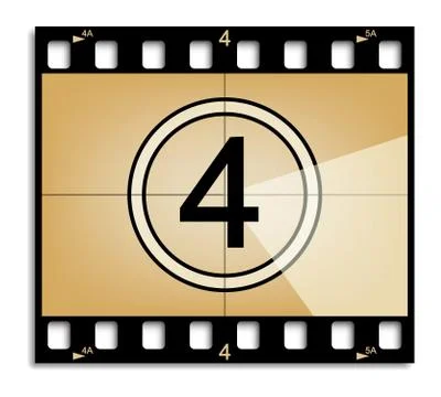 Film countdown 4 Stock Illustration