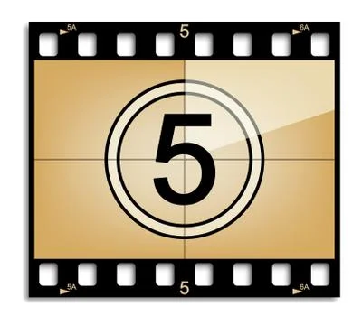 Film countdown 5 Stock Illustration