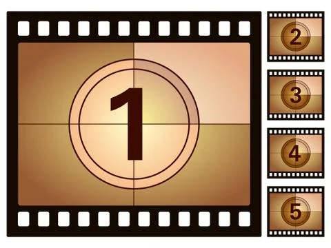 Film countdown  Stock Illustration