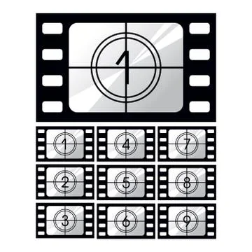 Film countdown Stock Illustration