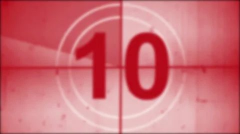 Film countdown leader Stock Footage
