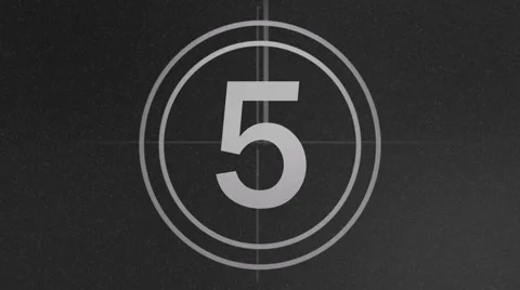 Film countdown leader on a grey backgrou... | Stock Video | Pond5