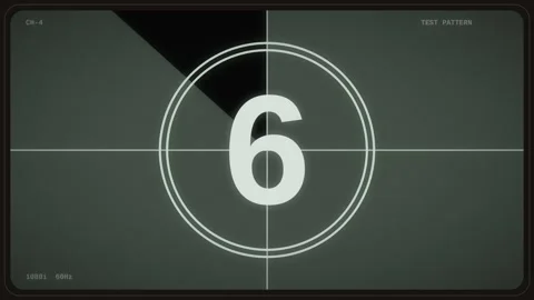 Film countdown leader with numbers Stock Footage 340333609