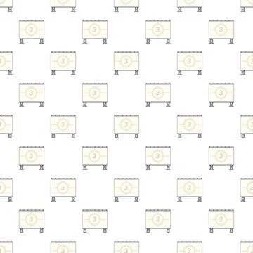 Film countdown number three screen seamless pattern Stock Illustration