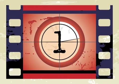 Film countdown (vector) Stock Illustration