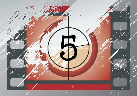 Film Countdown (vector) Illustrazione stock