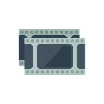 Film creative icon flat vector. Video movie Stockillustratie