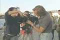 Film crew set up a camera Footage