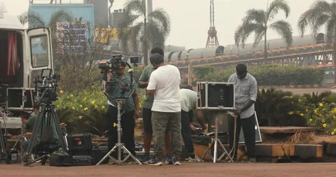 Film Crew at work Stock Footage 278562719