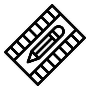 Film editing Vector Icon Design Illustration Illustrazione stock