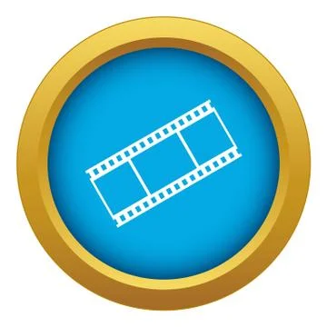 Film with frames icon blue vector isolated 스톡 일러스트