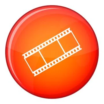Film with frames icon, flat style Illustrazione stock