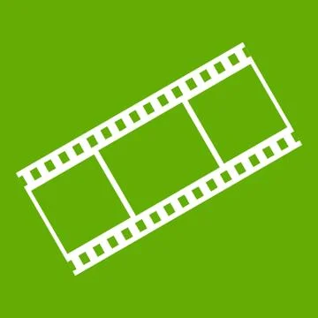Film with frames icon green Stock Illustration