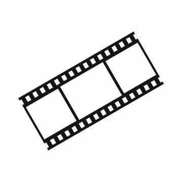 Film with frames icon, simple style Stock Illustration