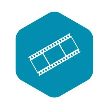 Film with frames icon, simple style 스톡 일러스트