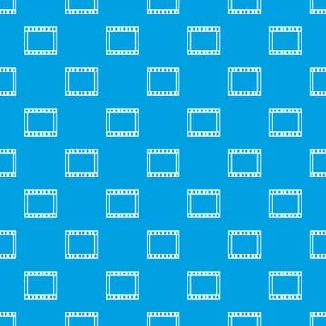 Film with frames movie pattern seamless blue Stock Illustration