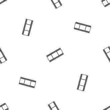 Film with frames pattern seamless black Stock Illustration