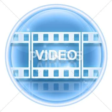 Film icon ice, isolated on white background. Stock Illustration