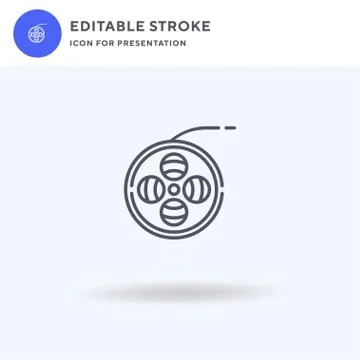 Film icon vector, filled flat sign, solid pictogram isolated on white, logo イラスト素材