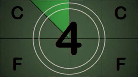 Film Leader Countdown 4 Stock Footage 263764112