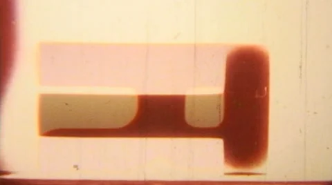 Film Leader Glitch Animation Loop V1 - Vintage 8mm Footage Stock Footage
