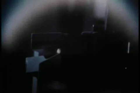 Film leader projected on movie screen Stock Footage 11348623