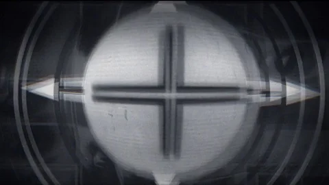 Film leader stereo 3d - anoynmous counter Stock Footage