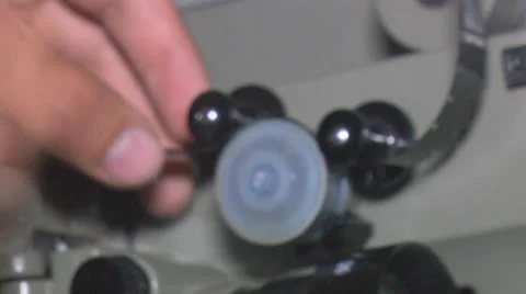 The film is loaded into the projector Stock Footage 24686002