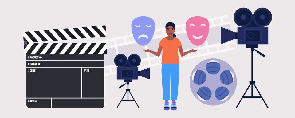 Film making concept Stock Illustration