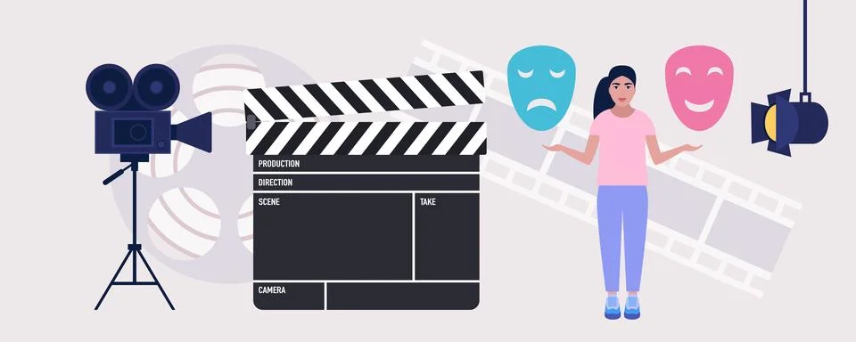 Film making concept Stock Illustration