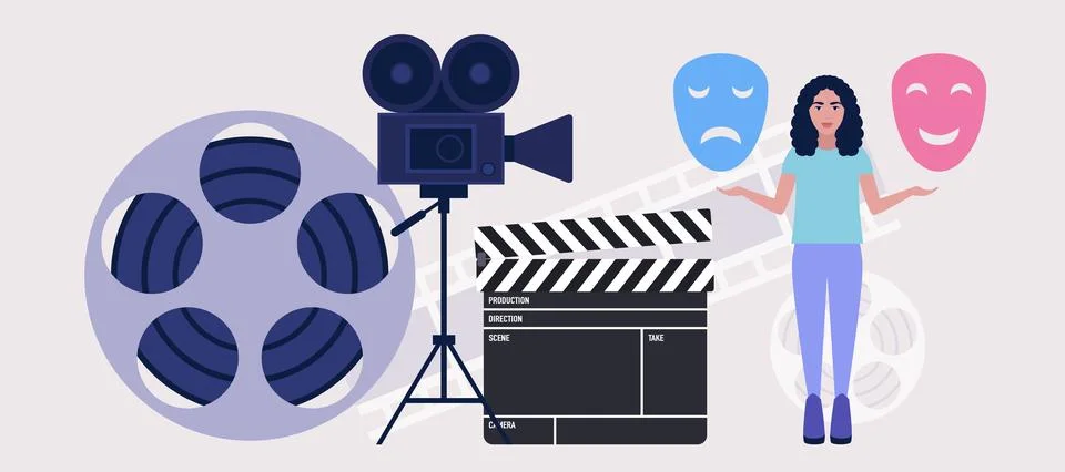 Film making concept Stock Illustration
