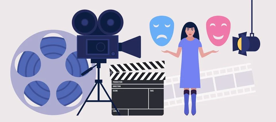Film making concept Stock Illustration