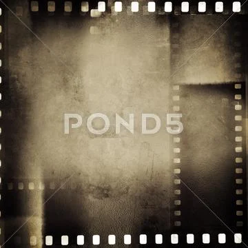 Film negative frames on grunge background Stock Photos