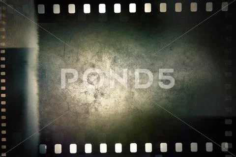 Film negative frames on grunge background Stock Photos