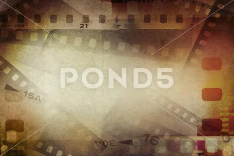 Film negative frames grunge background Stock Photos