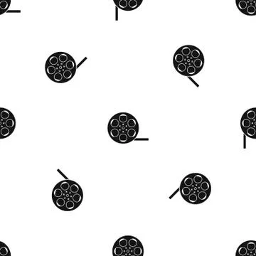 Film pattern seamless black Stock Illustration
