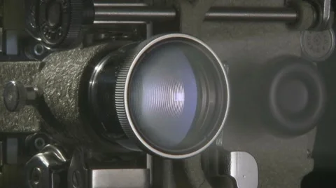 Film Projector cu 02 smoke 02 Stock Footage