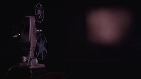 Film Projector in Motion 01 Stock Footage 75733070
