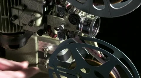 Film Projector switch on off b Stock Footage 10735280