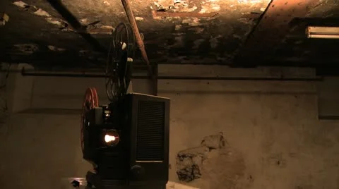 Film Projector Turning On Stock Footage 18152136