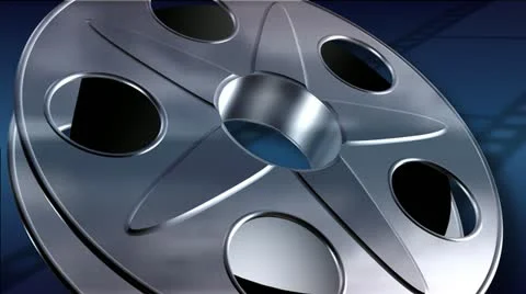 Film reel animation Stock Footage