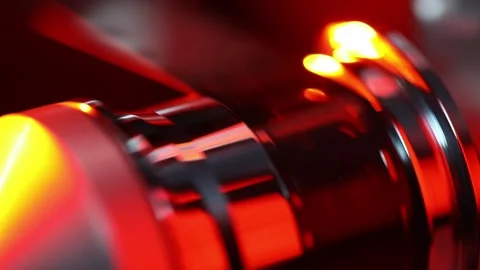 Film reel in  processing 11 Stock Footage 314973505