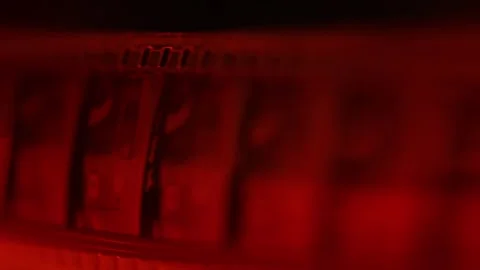 Film reel in  processing 17 Stock Footage 314973697