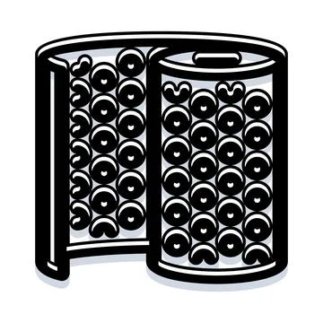 Film roll storing perforated frames for photography Stock Illustration